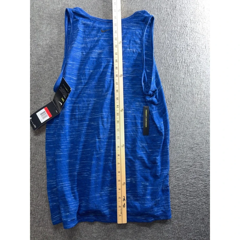 Nike Womens Dry Training Tank Top Blue Space Dye Dri-FIT AQ9854-438 Large